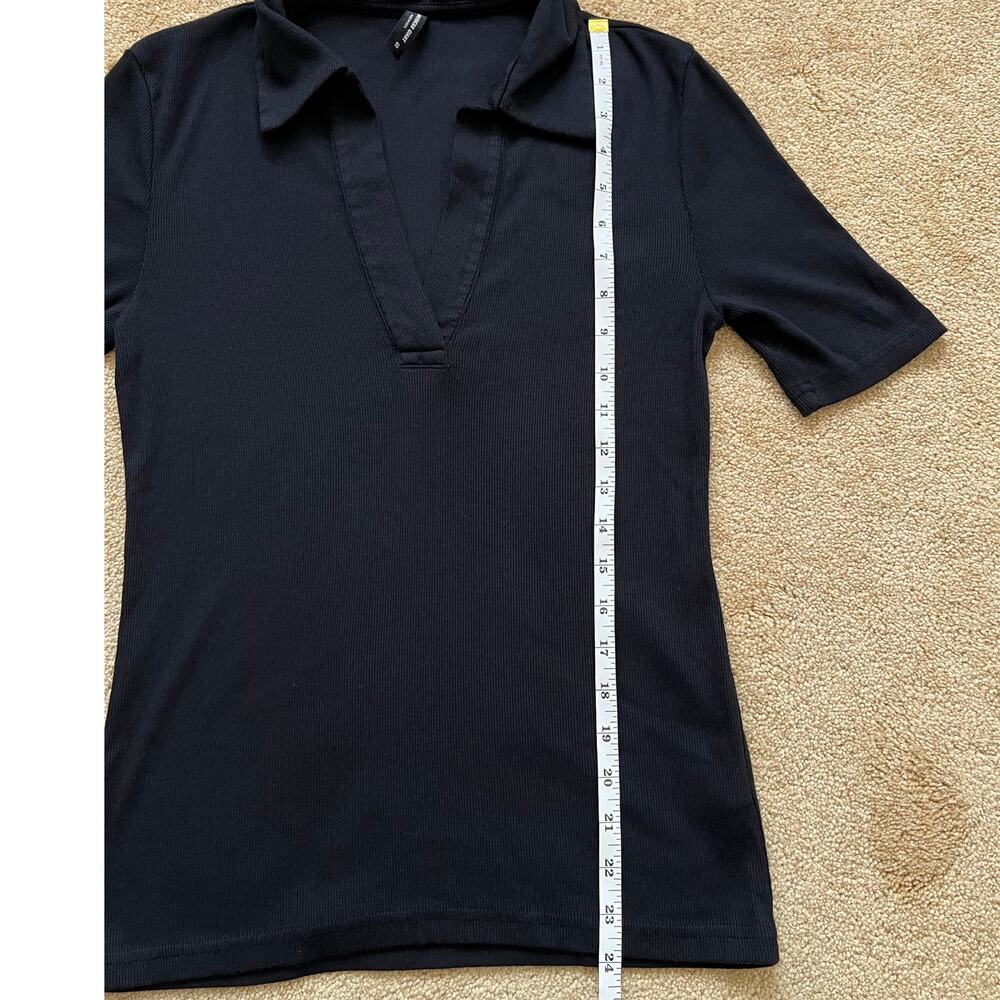 American Giant Women's Luxe Rib Popover Polo Shirt - Picture 9 of 9